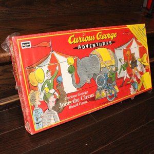 sealed vintage 1999 Curious George Joins The Circus board game RoseArt USA